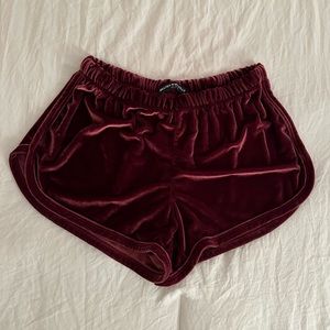 Brandy Melville Velvet Shorts